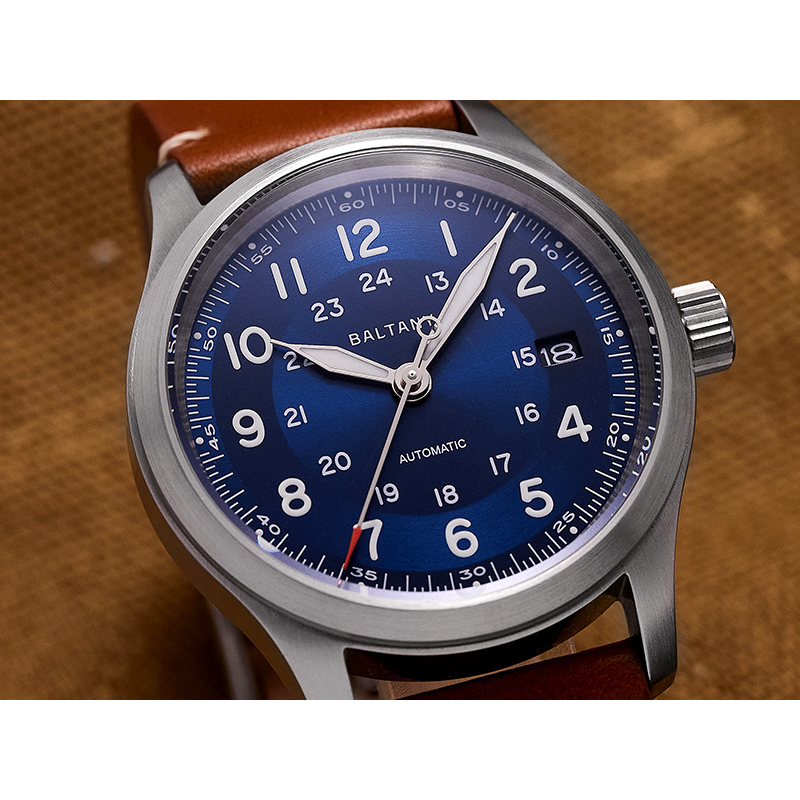 AF Store* BALTANY 軍用野戰手錶 真皮 NATO錶帶 自動機芯 日期顯示 NH35