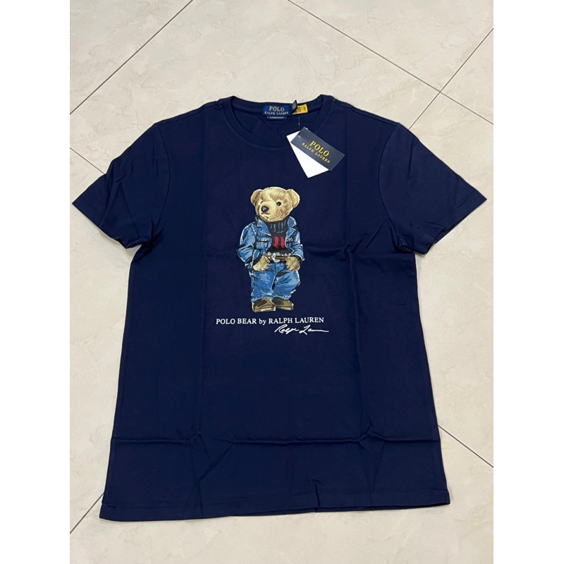 全新 正品POLO RALPH LAUREN  RL男大人經典牛仔外套熊熊短T M號