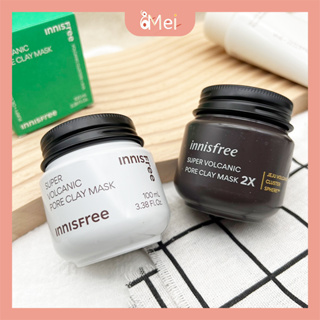 新包裝!【妞妞妹】Innisfree 2x超級火山泥毛孔潔淨面膜 慕斯面膜 泥膜 撕除面膜 凍膜 睡膜 火山泥 調理水