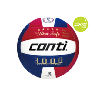 【GO 2 運動】conti 頂級超細纖維貼布排球(5號球)V3000-5-RWB 紅/白/藍