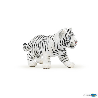 【法國PAPO純正品】50048 幼白虎 白老虎_精緻模擬模型 野生動物_益智教育 自然保育 生日禮品 擺飾_現貨