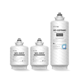 臺灣愛惠浦 Waterdrop G2P600 專用二年份濾心組 CF前置濾心二支 MRO濾心一支 大大淨水