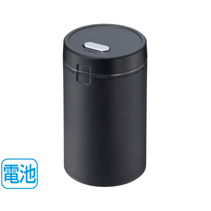 日本SEIKO 電池式按鈕開關LED煙灰缸 黑色 ED-229