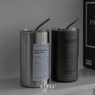 wanan/☾…扯好看の現貨 Ins不鏽鋼保溫冷萃咖啡杯 吸管杯 不鏽鋼杯 保溫杯 水壺