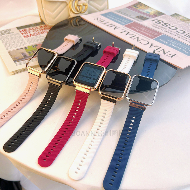 Redmi 手錶 2 Lite 錶帶 Redmi Watch 3 Active 硅膠金屬殼男女小米手錶帶 小米手錶超值版