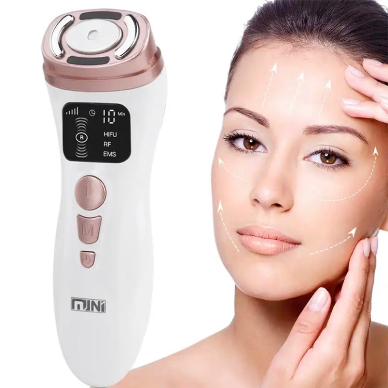 3 合 1 迷你 Hifu 機超聲射頻 音波拉皮EMS 面部美容儀面部提拉緊緻嫩膚護膚產品