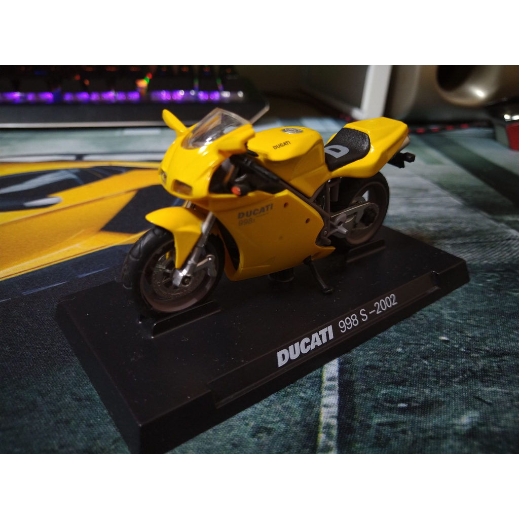 7-11 Ducati 998 S 2002 杜卡迪系列模型車 一代 1/24 黃色