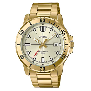 【春麗時間】CASIO 指針男錶不鏽鋼日期顯示防水 MTP-VD01G-9E