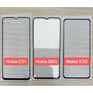 Nokia G60 5G Nokia C31 X30全屏滿版防刮鋼化玻璃保護貼鋼化膜貼