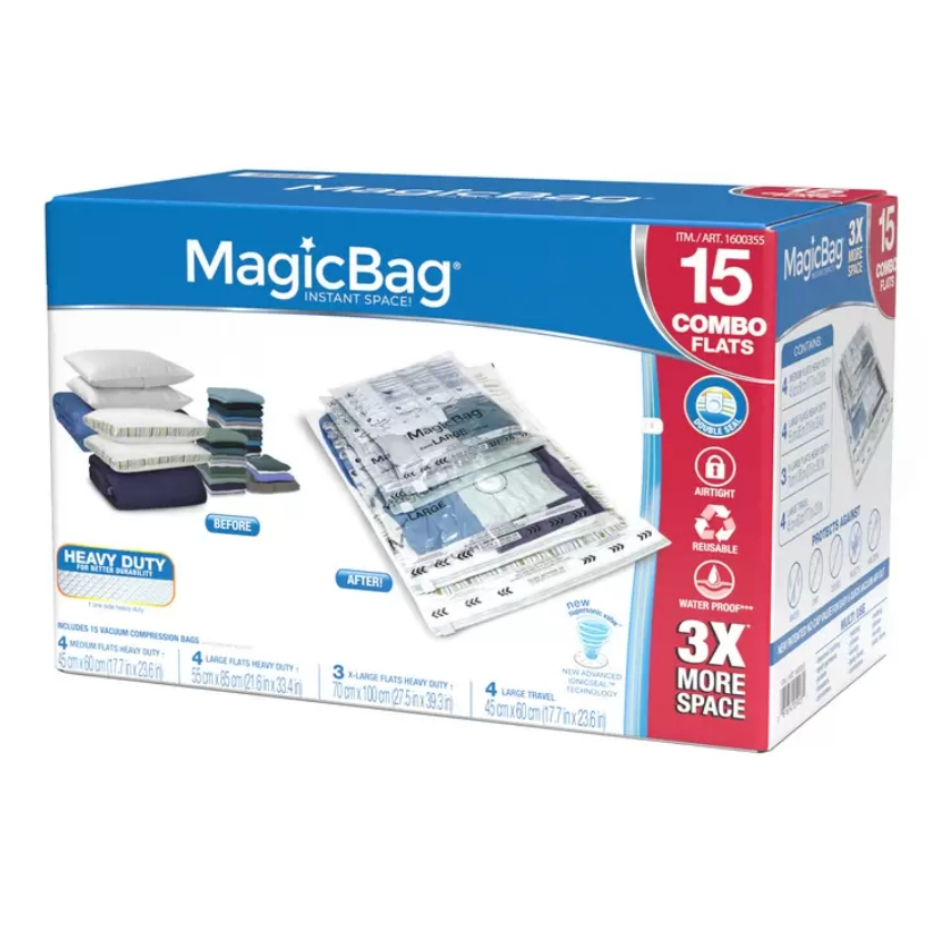 *好樂市 台灣現貨* MagicBag 真空壓縮收納袋 15入 #1600355