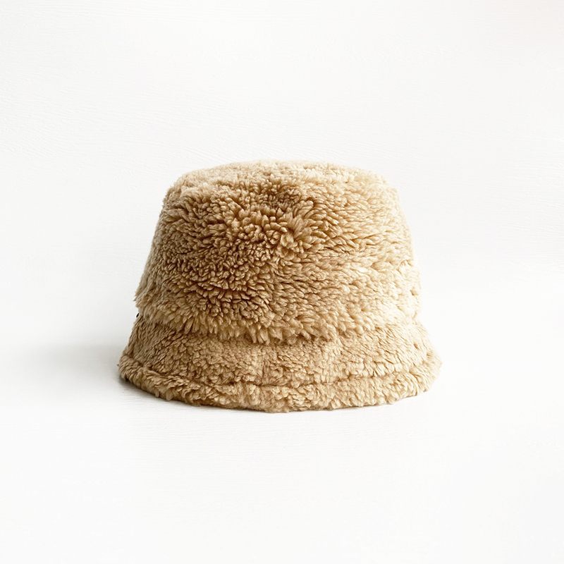 美國百分百【全新真品】COACH 毛帽 配件 CB433 帽子 絨毛 保暖 漁夫帽 遮陽帽 logo 駝色 CF40