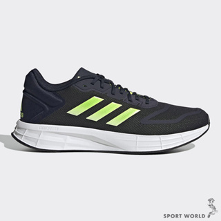 Adidas DURAMO 10 男鞋 慢跑 休閒 透氣 黑 綠【運動世界】GW8337