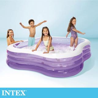 【INTEX】方型紫色大型戲水游泳池/戲水池/泳池 (容水量1350L)適6歲+