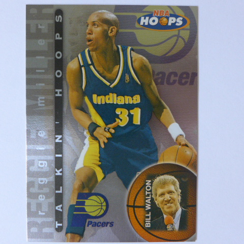 ~ Reggie Miller ~名人堂/大嘴.米勒 1997年HOOPS.金屬設計.NBA特殊卡