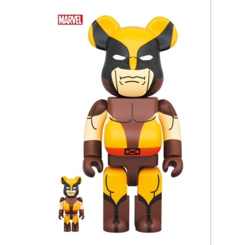 BE@RBRICK WOLVERINE (BROWN Ver.) 100％ &amp; 400％ 金剛狼