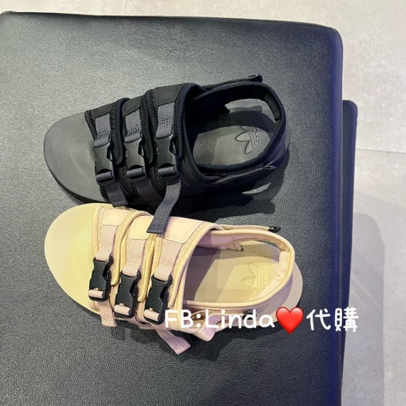 Linda❤️代購 Adidas 男款 涼鞋 拖鞋扣環 運動 卡其色 IG7956 黑色 IG0629