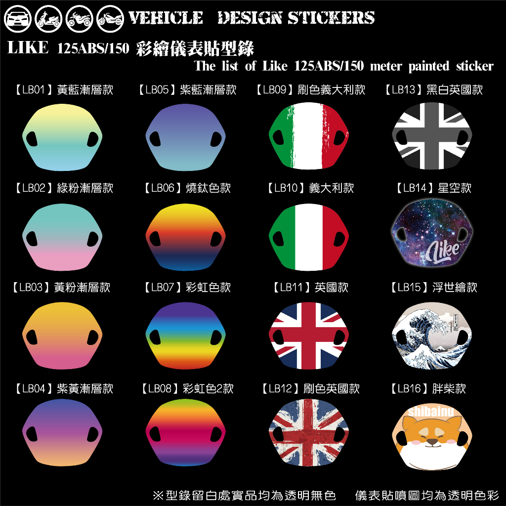 【硬漢六輪精品】 KYMCO LIKE LIKEII 二代 LIKE150 儀表貼 (版型免裁切) 機車貼紙 機車彩貼