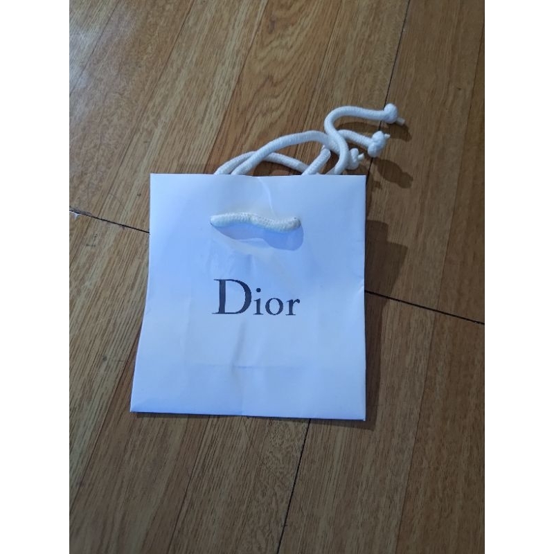 Dior精品亮面小紙袋(容量大小可裝設手機如圖2)