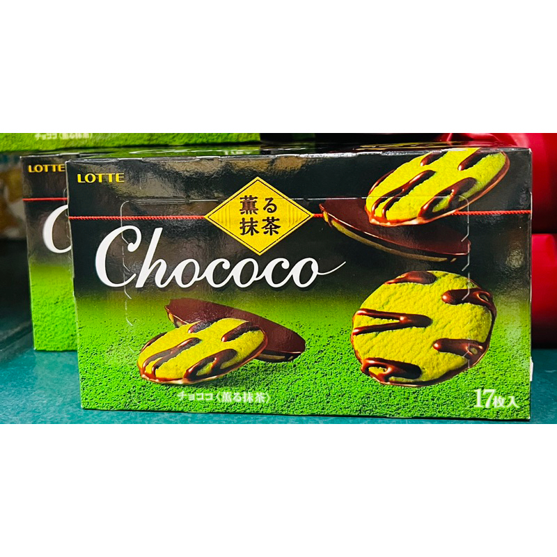 LOTTE Chococo薄燒抹茶巧克力餅乾98.6公克/盒