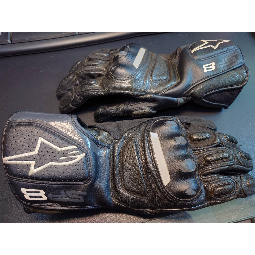 【二手】Alpinestars SP-8 V2 防摔真皮手套