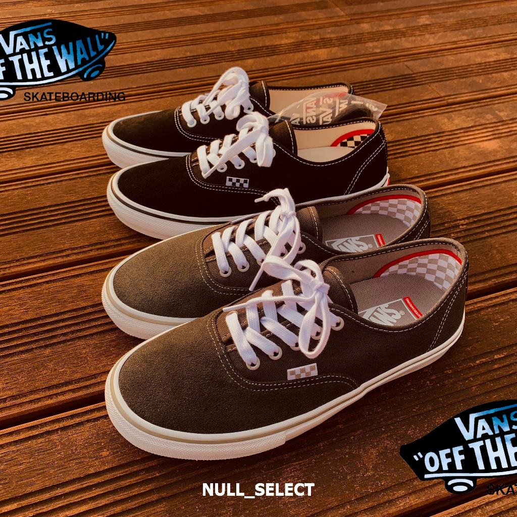 【NULL】VANS AUTHENTIC SKATE 黑色 麂皮 板鞋 休閒鞋 滑板鞋 帆布鞋 王信凱 厚鞋墊 PRO