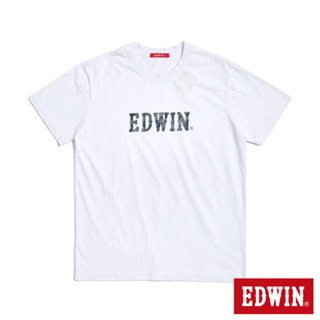 EDWIN 人氣復刻款 迷彩魚LOGO短袖T恤(白色)-男款