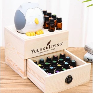 （晶湛）youngliving 28格悠樂芳精油香薰機/實木展示架/收納架木盒