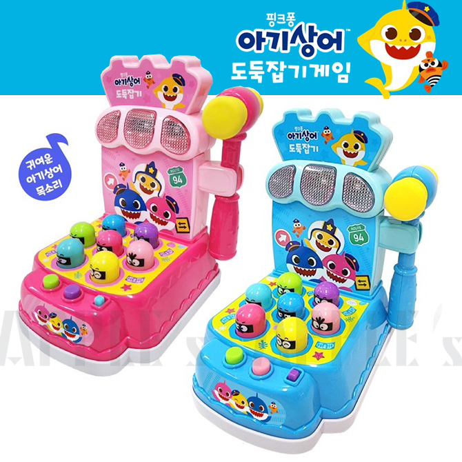 現貨 pinkfong baby shark 鯊魚寶寶 音樂聲光打地鼠遊戲機 益智敲打玩具  🇰🇷APPLES 韓國代購