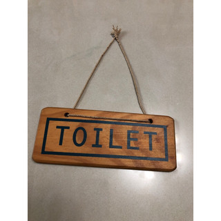 買商品可送（木製印刷 TOILET 掛牌）