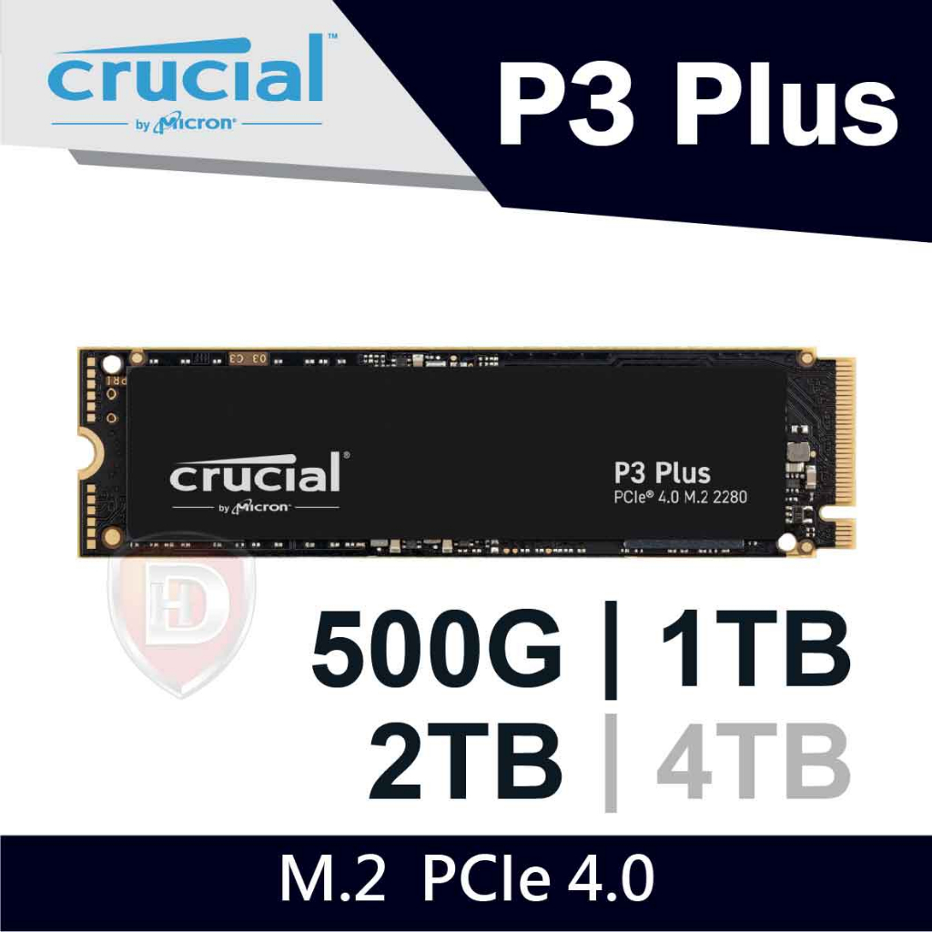 【hd數位3c】美光Micron Crucial P3 Plus 500GB  1TB 2TB 4TB