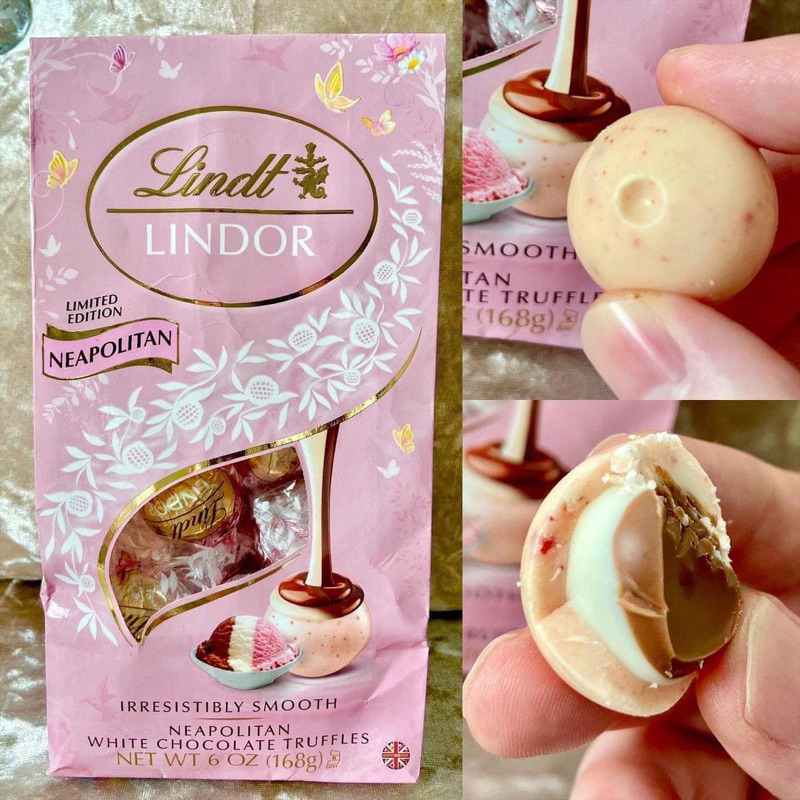 美國代購 瑞士蓮巧克力球Lindt Lindor 限定版義式冰淇淋口味白巧克力 600g裝