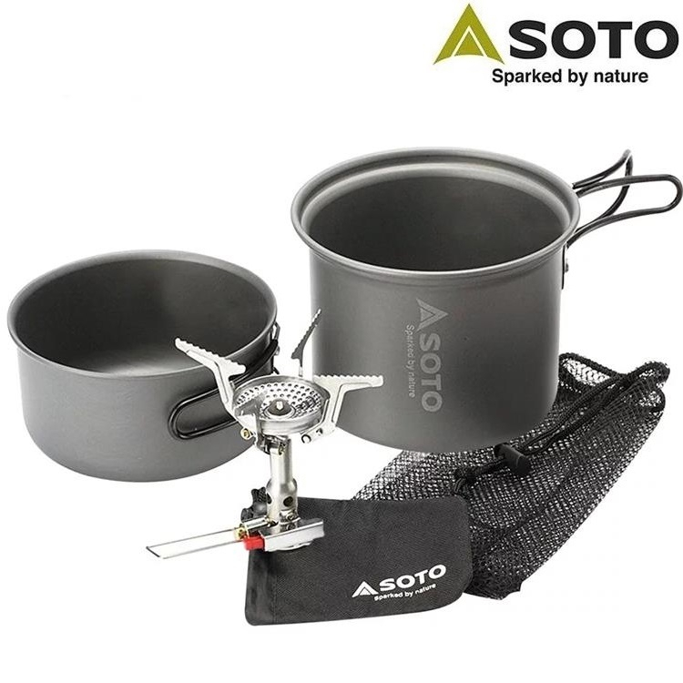 SOTO 攻頂登山爐組/攻頂爐+鍋具組 SOD-320CC