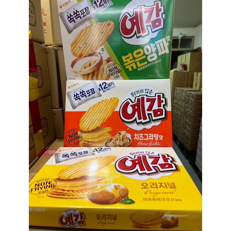 ✅現貨❤韓國Orion 好麗友 預感香烤洋芋片 12入/盒 原味 起司 洋蔥