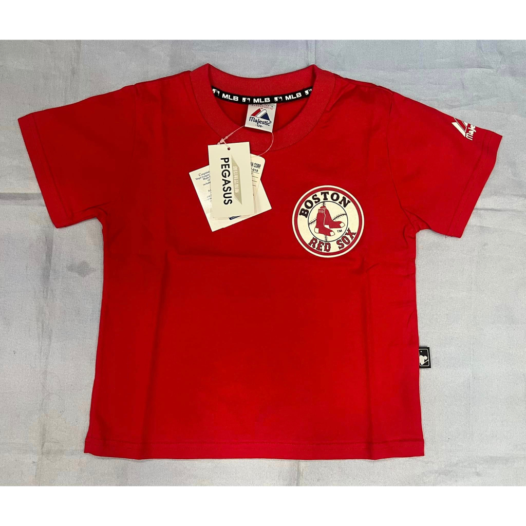 =好了啦要運動=MLB 中華隊 棒球服兒童 棉質休閒衣 張育成 紅襪隊  6614207-019 紅色