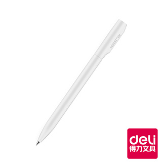 【Deli得力】 NU SIGN旋轉中性筆/NS552/白桿黑芯/0.5mm