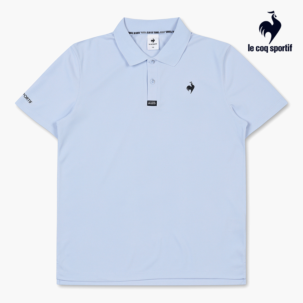 【LE COQ SPORTIF 法國公雞】經典短袖POLO衫-男女款-淺藍色-LKR23542