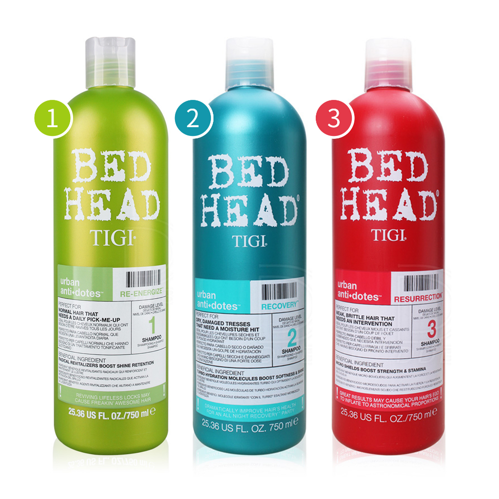 TIGI BED HEAD 摩登活力/摩登重建/摩登健康 洗髮精/護髮素750ml (活力再現/賦活修護)