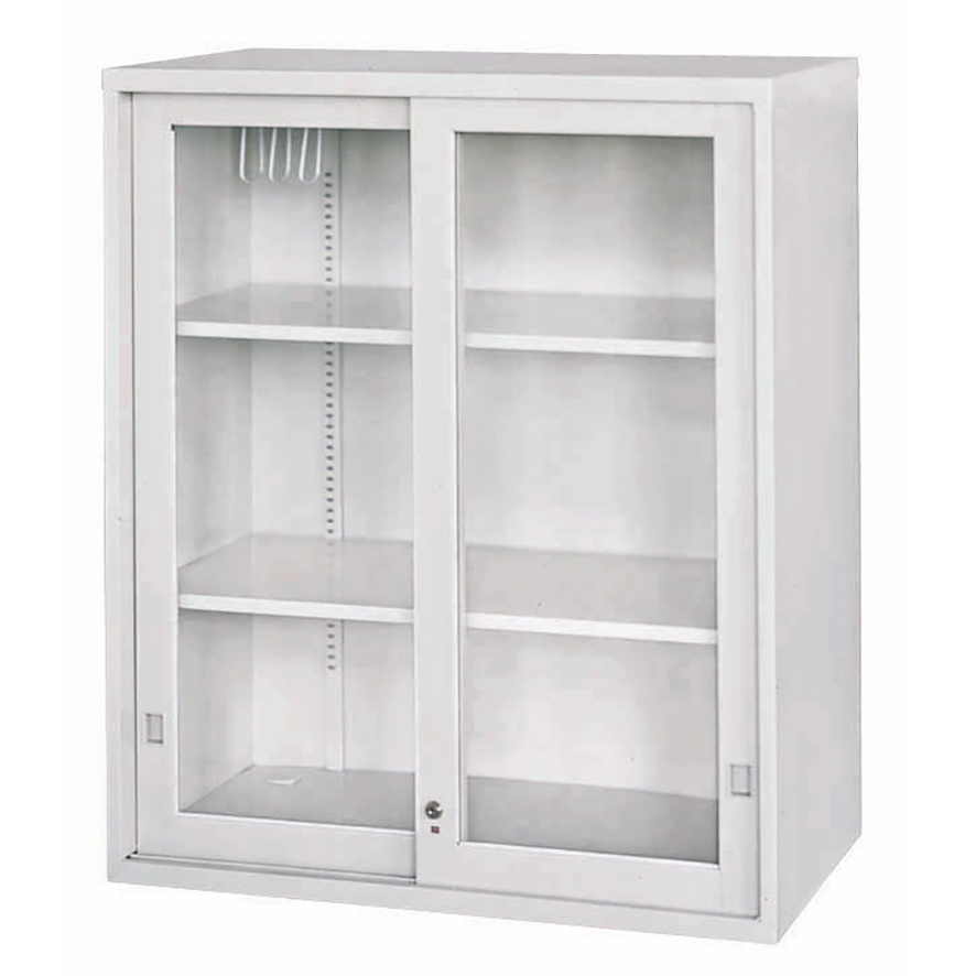 【 IS空間美學】 玻璃加框拉門上置式鋼製公文櫃(2023-B-208-6) 置物櫃/文書櫃/辦公家具/資料櫃/文具櫃