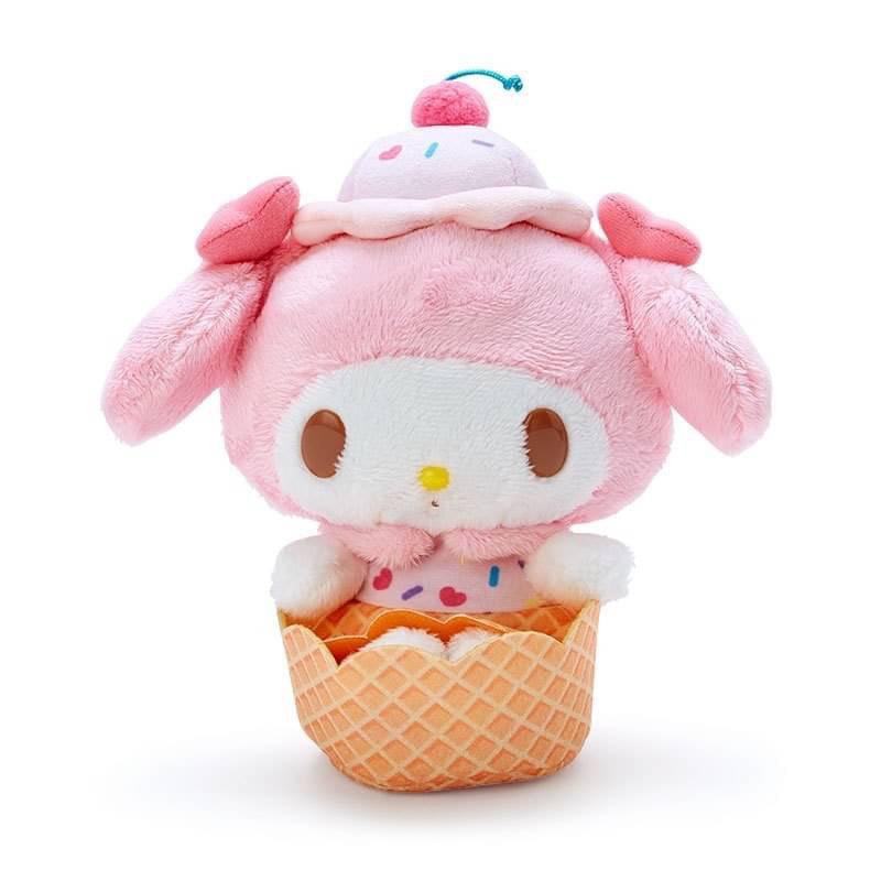 日本三麗鷗 冰淇淋絨毛玩偶娃娃 美樂蒂 庫洛米 山姆企鵝 帕恰狗