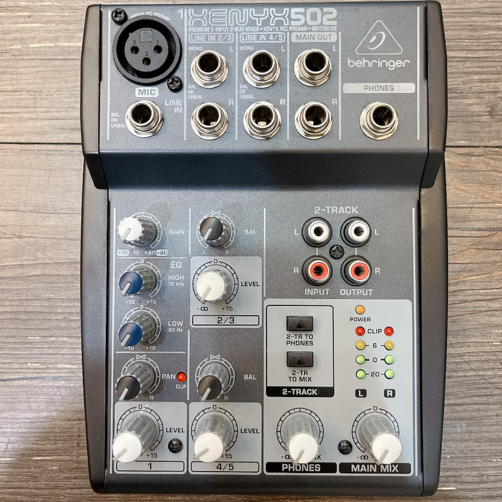 【展示品出清】德國 Behringer 耳朵牌 XENYX 502 5軌 混音座 混音器 錄音介面 公司貨 mixer