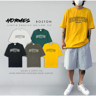 [HORMES] AR2316 BOSTON短t 寬鬆 韓風 落肩 男女可穿 熱賣短T
