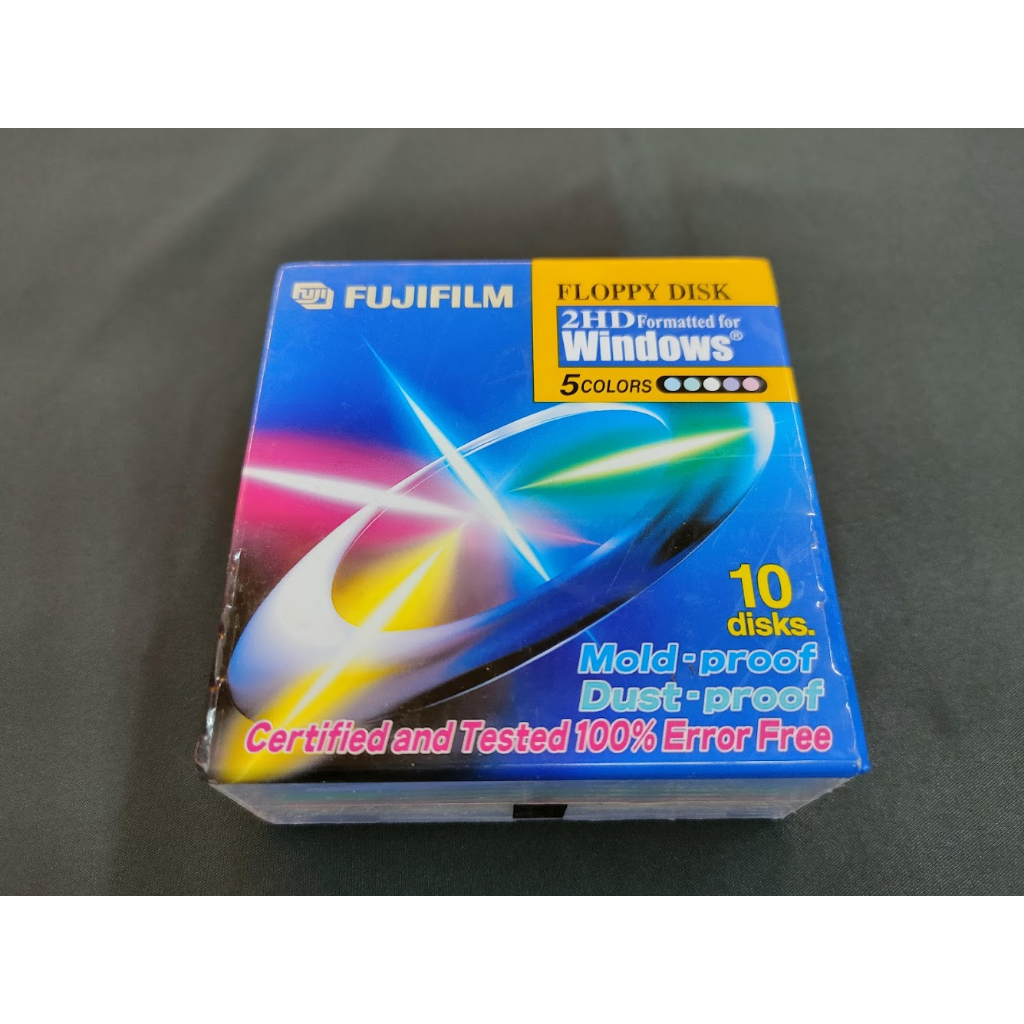 全新 富士 FUJIFILM 1.44MB 2HD 3.5吋 磁碟片 磁片 軟碟片 10片裝 完整盒裝未拆封