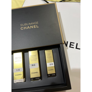 chanel 奢華系列 小禮盒 奢華金燦煥白乳霜 卸妝精萃 全新 旅行組 滿額贈 專櫃取得 百貨購入