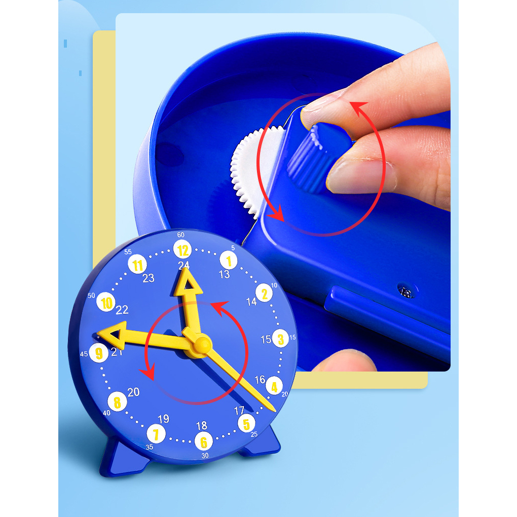 三針聯動 鐘錶模型 小學生用 三針連動時鐘模型 教學小時鐘 時鐘教具 學習時間教材 認識時間