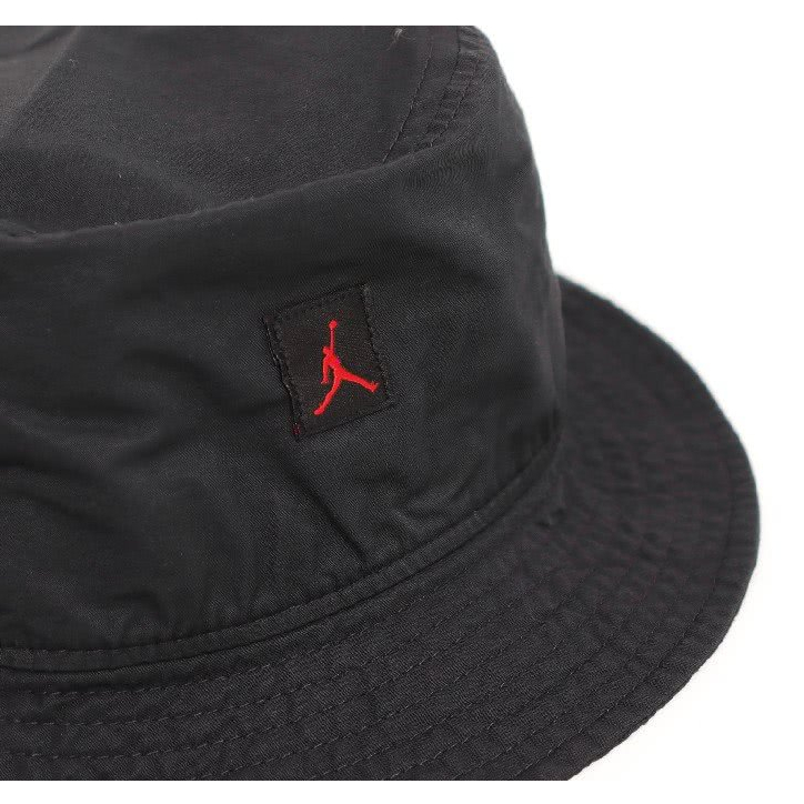 【NIKE】漁夫帽 Jordan Jumpman Washed 黑 紅 喬丹 水洗 休閒帽 小標(DC3687-011)