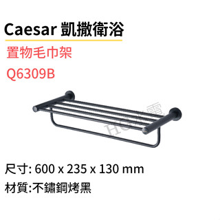 🔸HG水電🔸 Caesar 凱撒衛浴 置物毛巾架 Q6309B 黑色烤漆