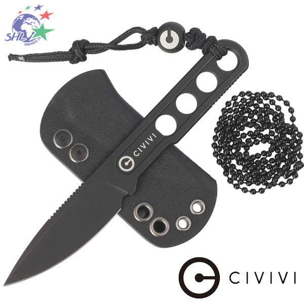 We Knife/Civivi Circulus 黑石洗一體成形直刀 / 附K鞘 / C22012-1【詮國】