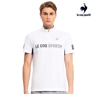 【LE COQ SPORTIF 法國公雞】短袖立領衫-男款-白色-LOR21841