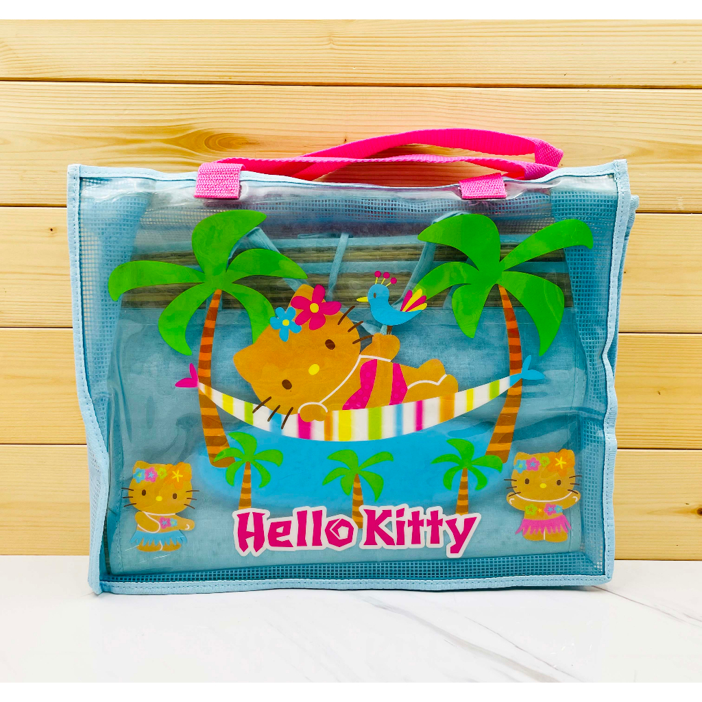 【震撼精品百貨】凱蒂貓_Hello Kitty~日本SANRIO三麗鷗 kitty草蓆附收納袋-夏威夷*62494