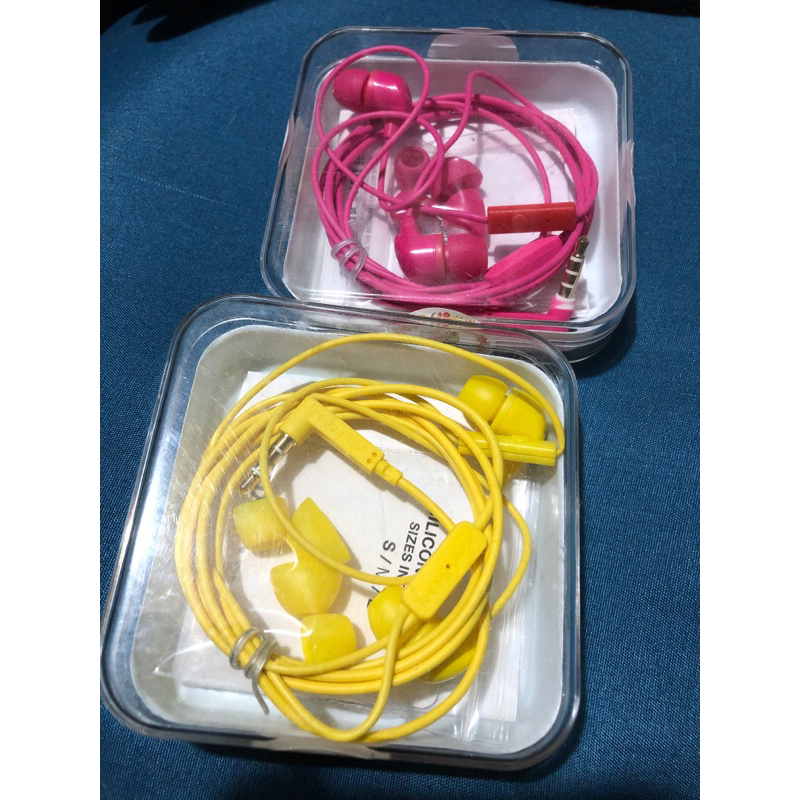 出清）瑞典🇸🇪 HAPPY PLUGS 桃紅 黃色 3.5mm 入耳式 耳機
